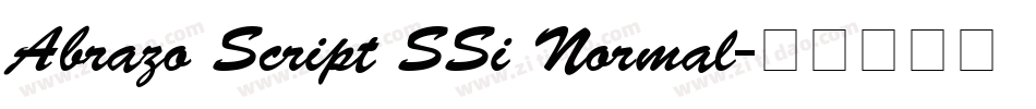 Abrazo Script SSi Normal字体转换
